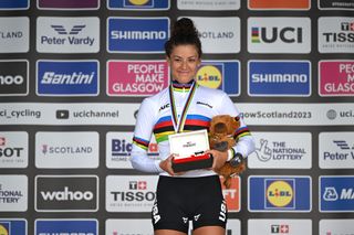 Chloe Dygert wins the individual time trial world title in Glasgow
