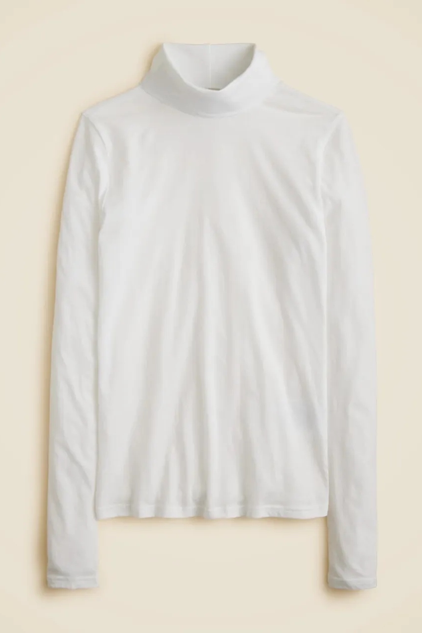 J.Crew, Feather Jersey Turtleneck