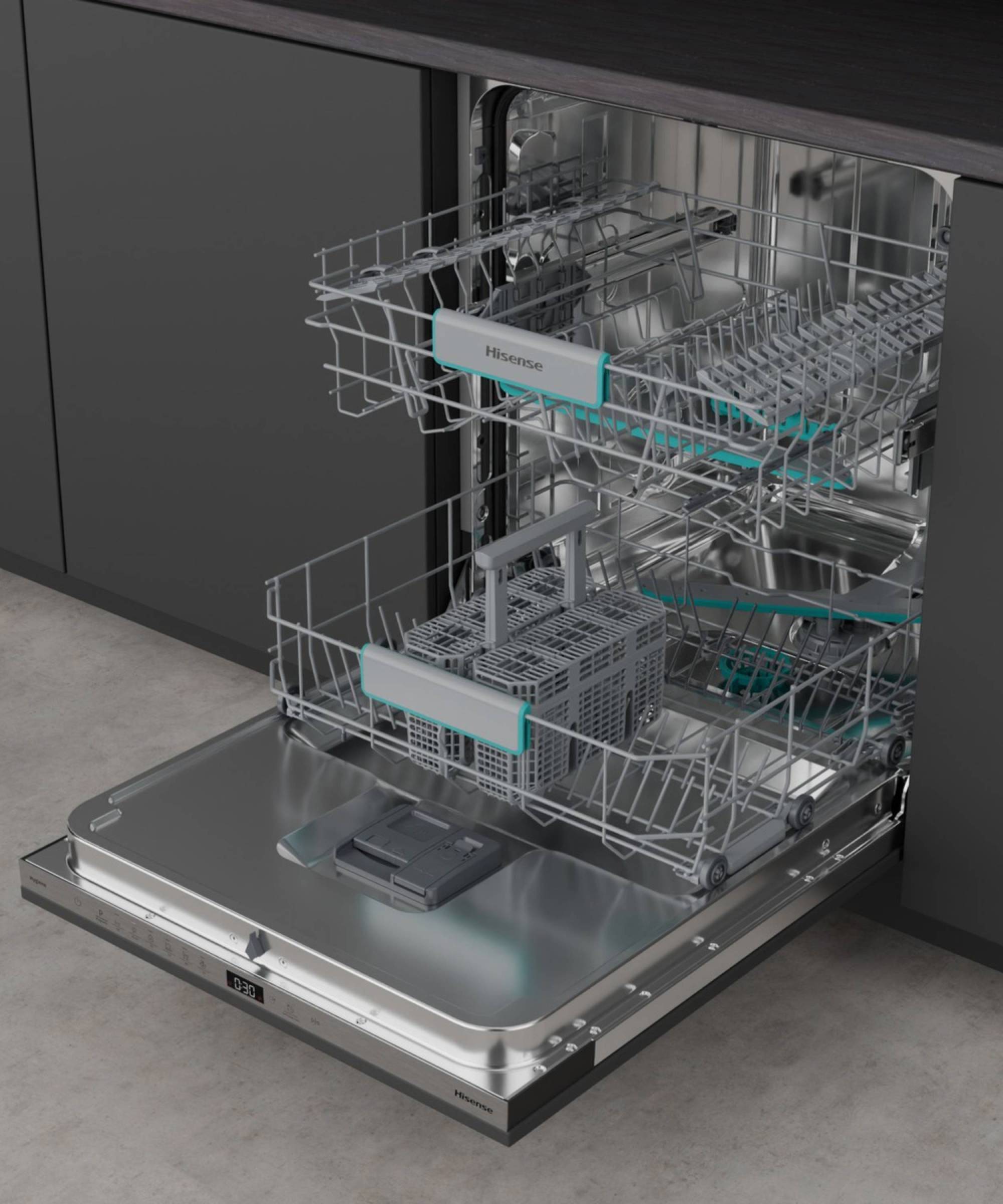 Hisense dishwasher open