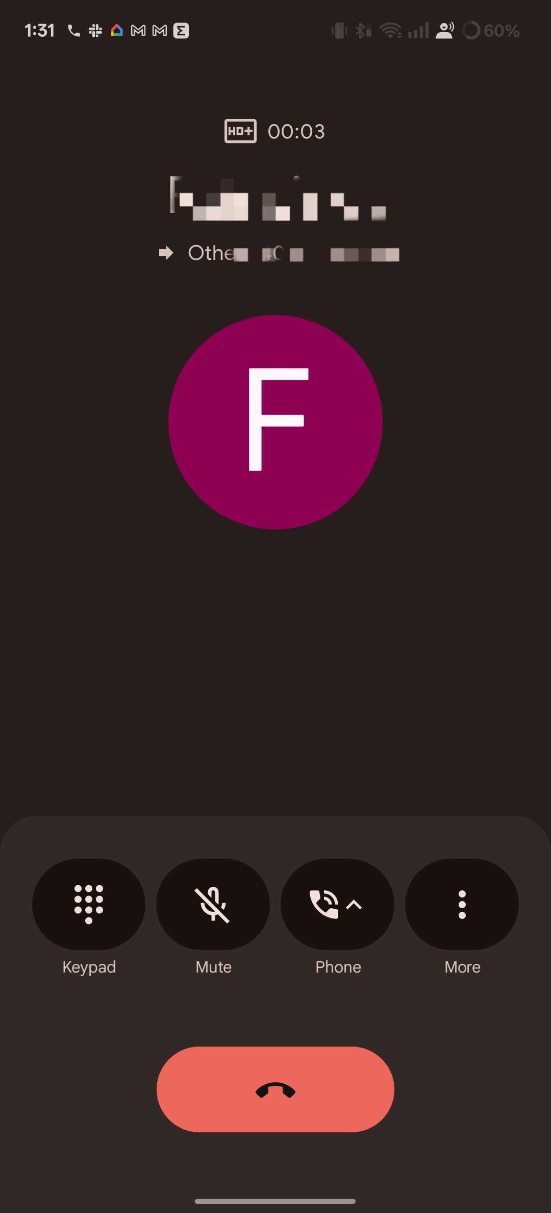 new UI for the Google Phone app