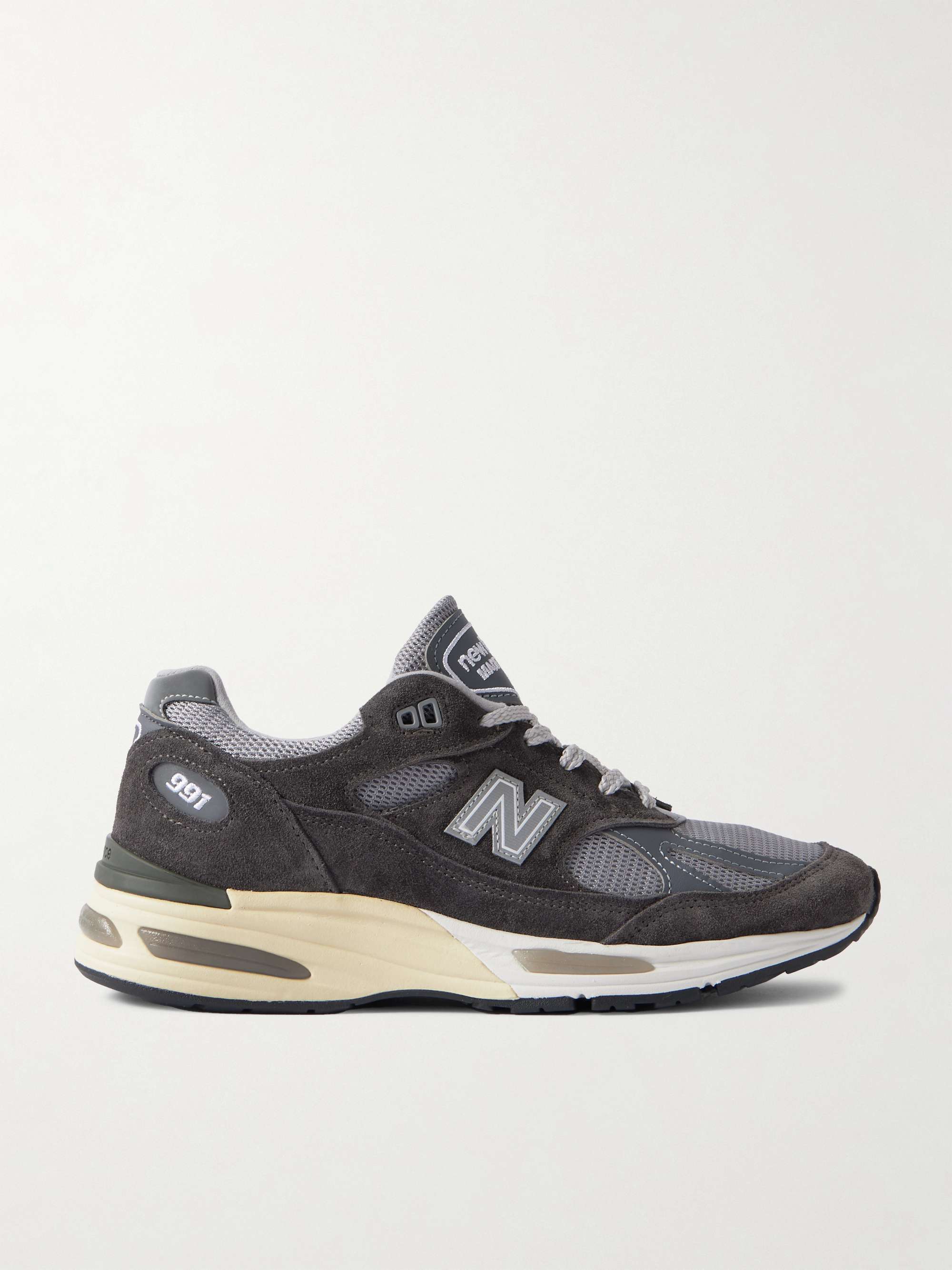 991 Leather- and Suede-Trimmed and Mesh Sneakers