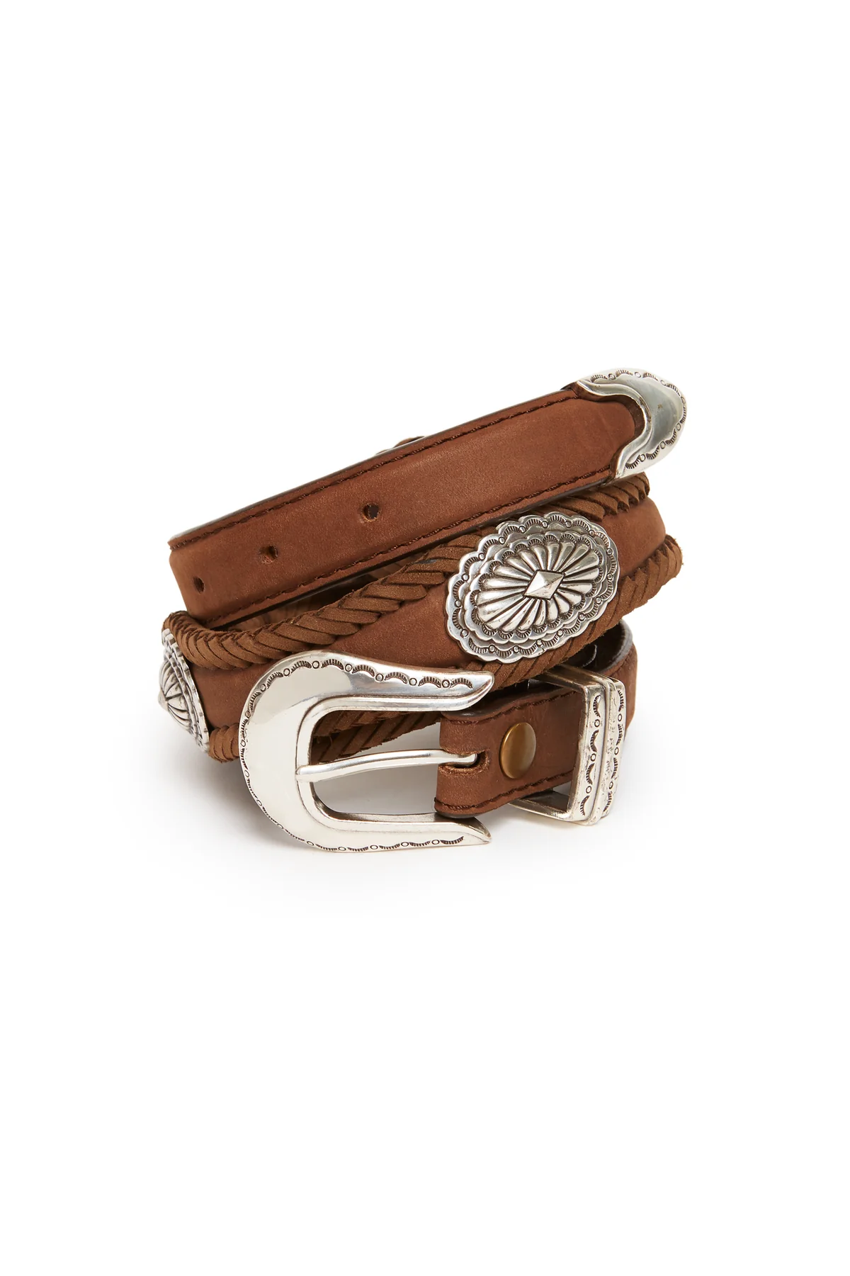  Jessie Western, Brown Belt with Conchos