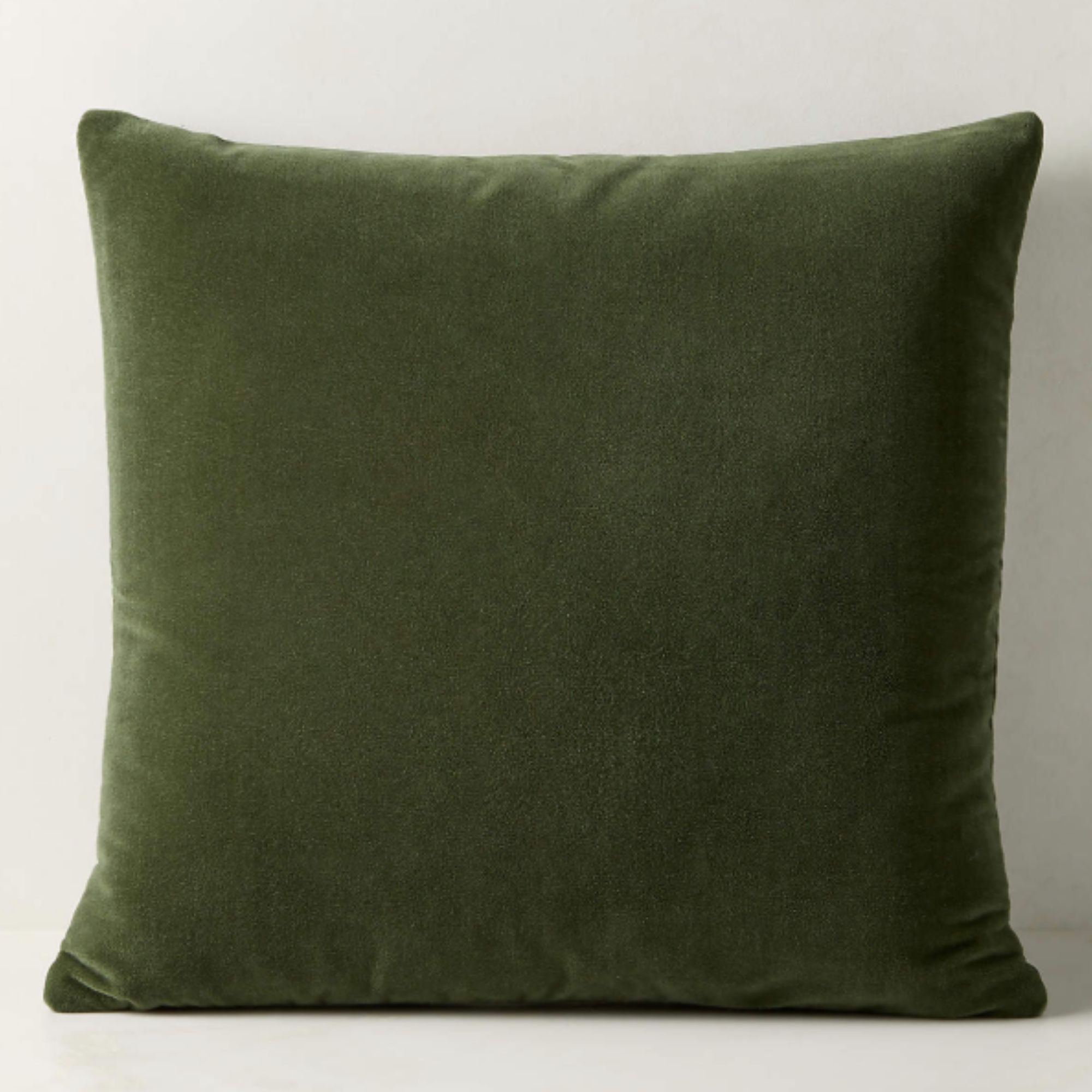 Vinette Smoked Green Merino Wool and Velvet Throw Pillow Cover