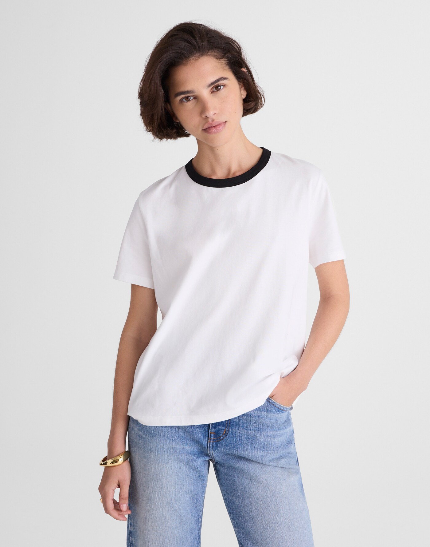 The Perfect Crewneck Tee in Allday Jersey