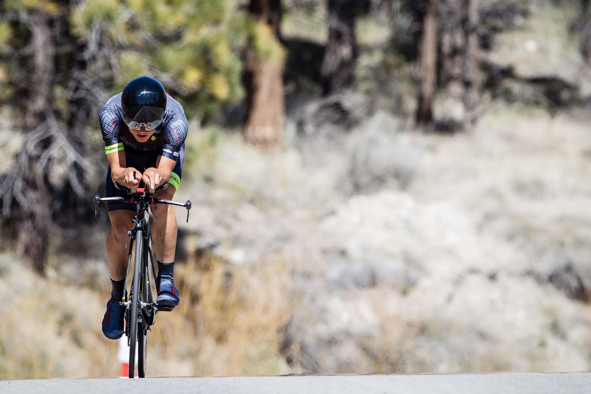 Rob Carpenter (Hincapie) stays tucked in on his way up todays climb