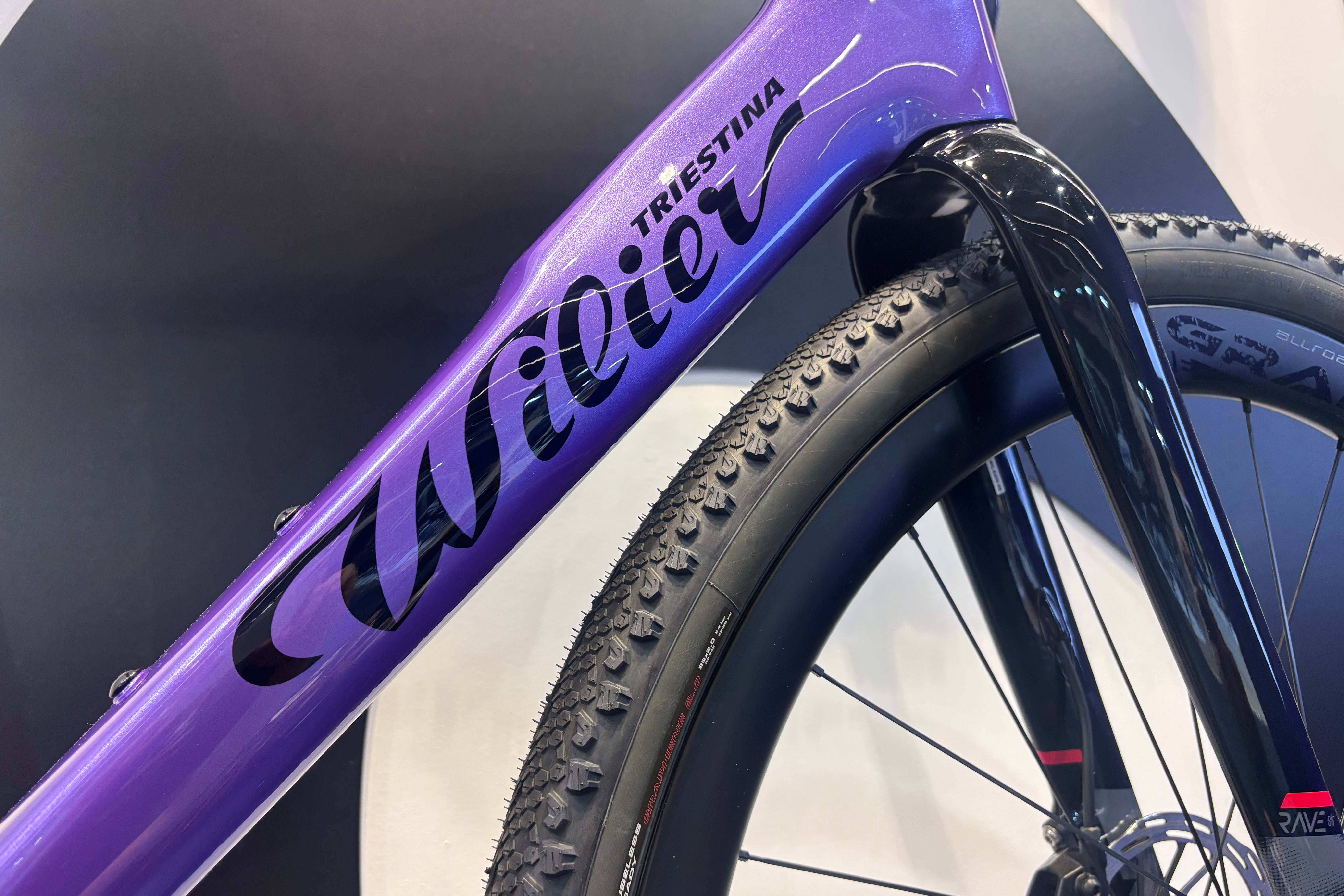 Detail of the Wilier Rave gravel race bike