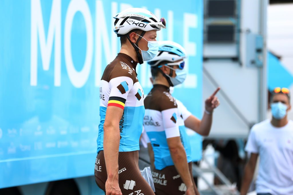 NICE FRANCE AUGUST 28 Oliver Naesen of Belgium and Team Ag2R La Mondiale during the 107th Tour de France 2020 Team Ag2R La Mondiale Training TDF2020 LeTour on August 28 2020 in Nice France Photo by Michael SteeleGetty Images