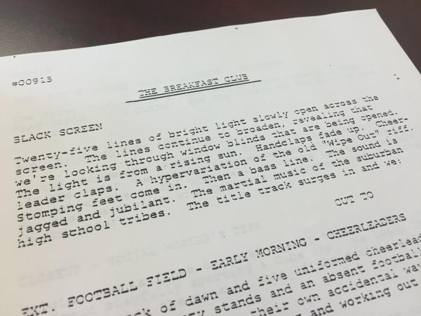 An Illinois school district found an original draft of &amp;quot;The Breakfast Club&amp;quot; while moving