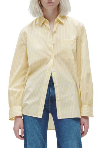 rag & bone, Maxine Stripe Cotton Button-Up Shirt