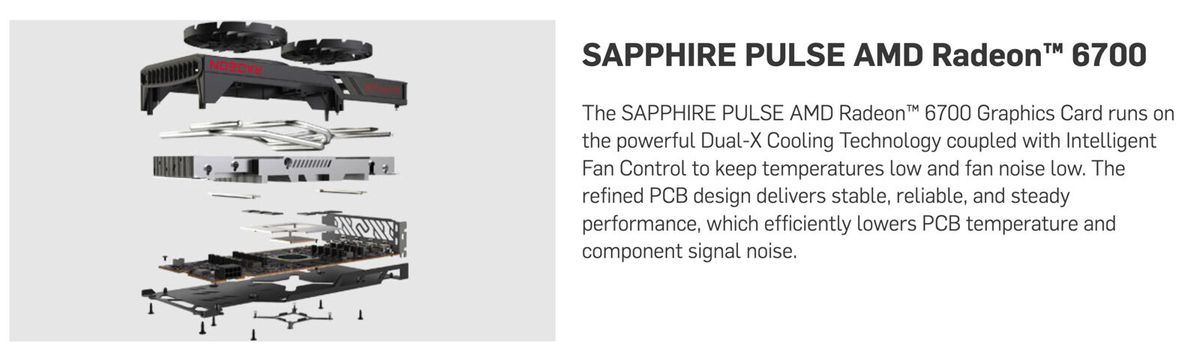 Sapphire RX 6700 product page