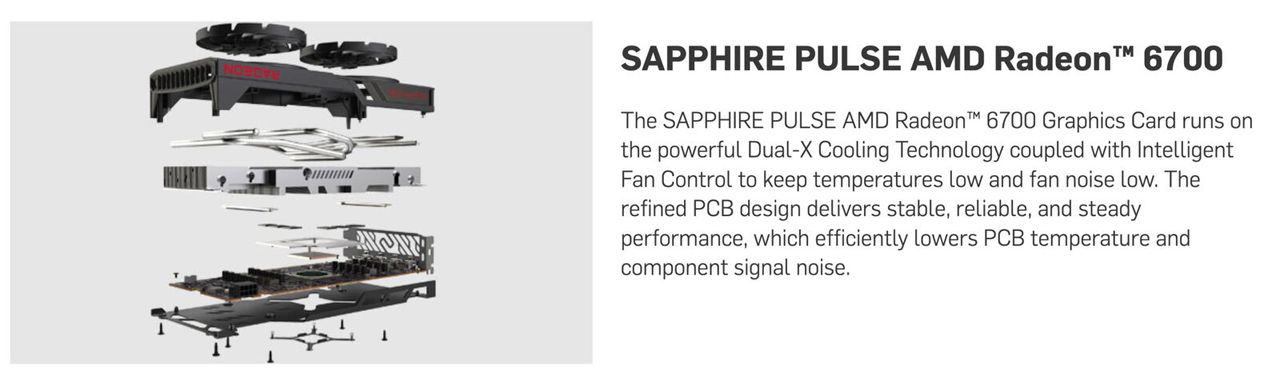 Sapphire RX 6700 product page