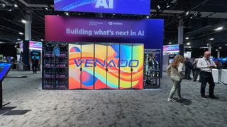 A replica of the Venado supercomputer on the show floor at HPE Discover 2024