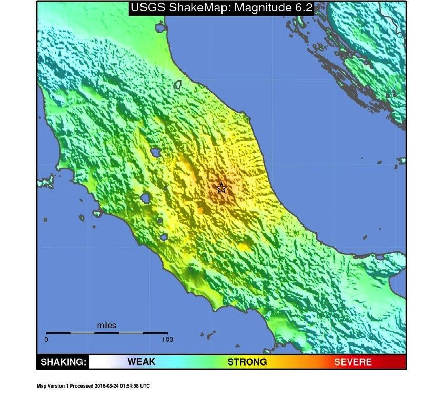 Italy Earthquake - Aug. 24, 2016