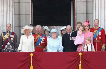 The Royal Family on the balcony of Buckingham Palace during the Trooping the Colour parade