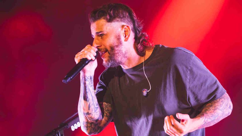 Avenged Sevenfold’s M Shadows performing onstage in 2024