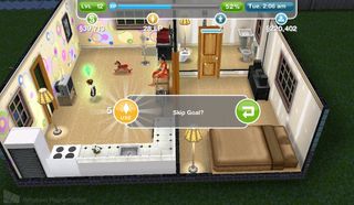 The Sims FreePlay for Windows Phone 8 skip goal