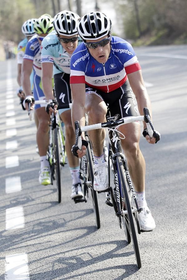 Sylvain Chavanel (Omega Pharma-QuickStep) leads the escape