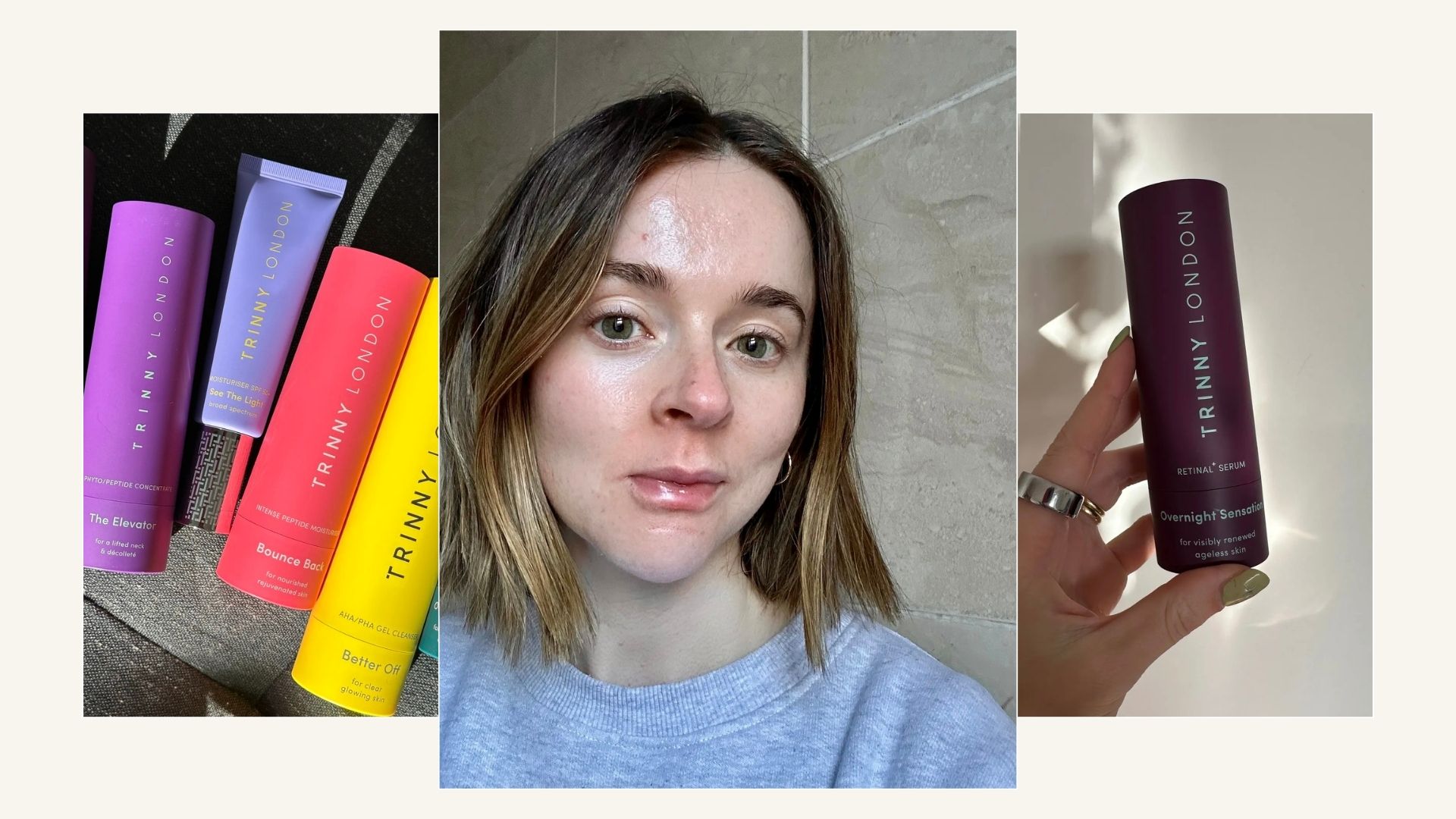 A collage of some of the best Trinny London skincare