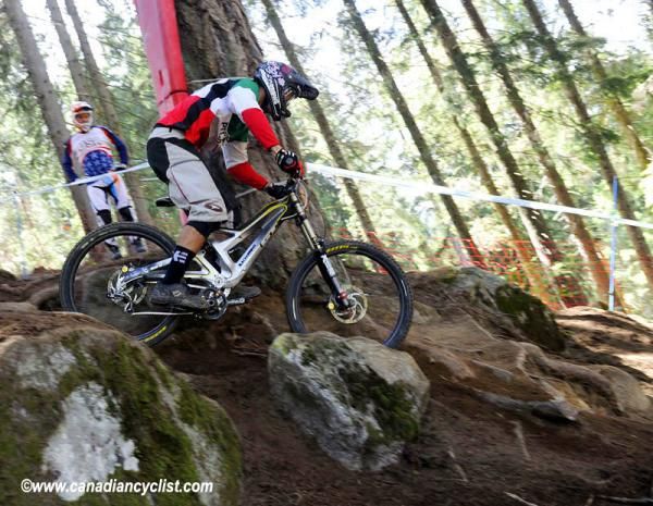 The downhill course has a lot of root and rock to challenge all skill levels