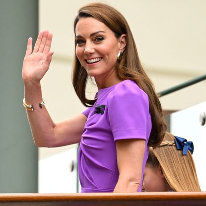 Catherine Princess of Wales at the Wimbledon Tennis Championships at the All England Lawn Tennis and Croquet Club on July 14, 2024 in London, England. (Photo by Karwai Tang/WireImage)
