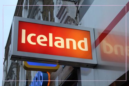 A close up of an Iceland sign outside a shop