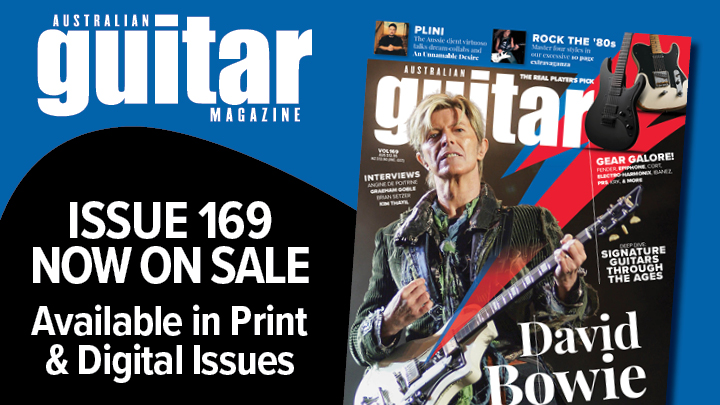 A promotional image for Australian Guitar magazine