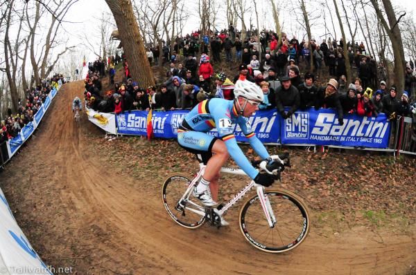 Sven Nys (Belgium) in third position at the end of lap one
