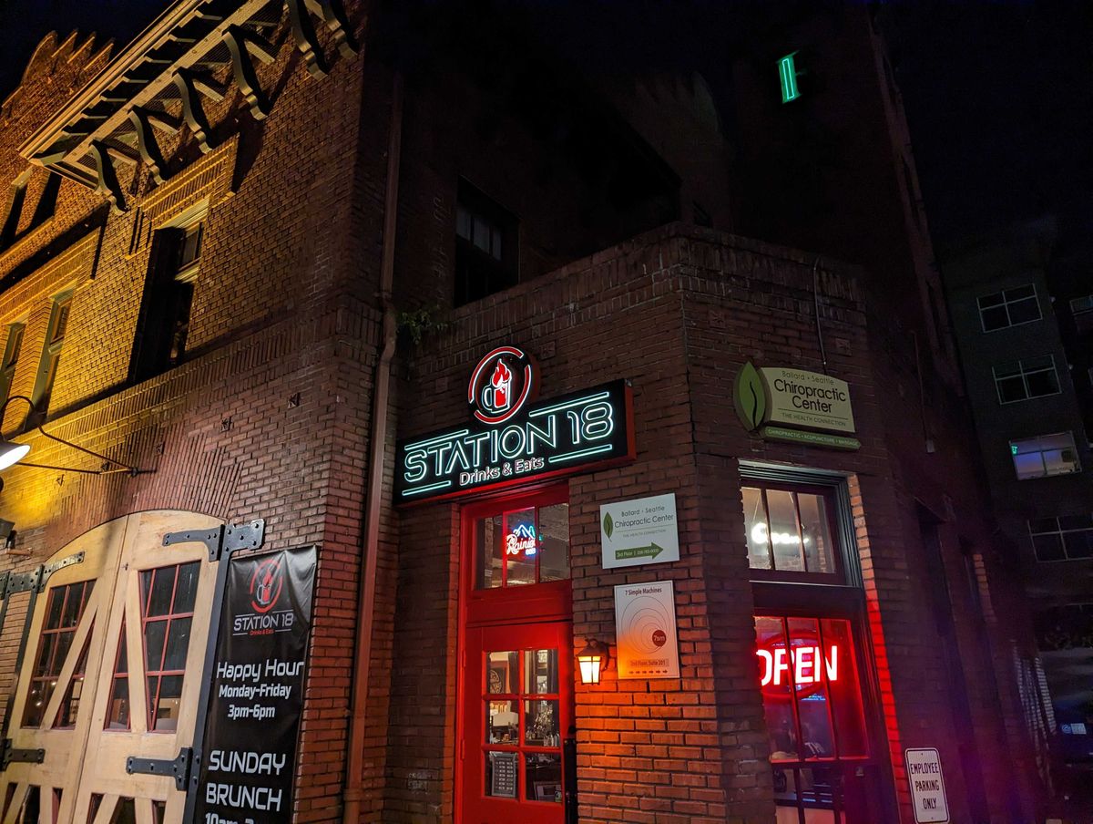 Pixel 7 nighttime shot of a bar entrance