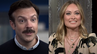 jason sudeikis ted lasso olivia wilde the late show with stephen colbert interview 