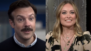 jason sudeikis ted lasso olivia wilde the late show with stephen colbert interview