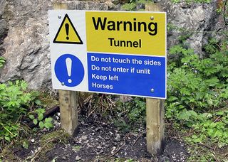 Tunnel notice, Monsal Trail