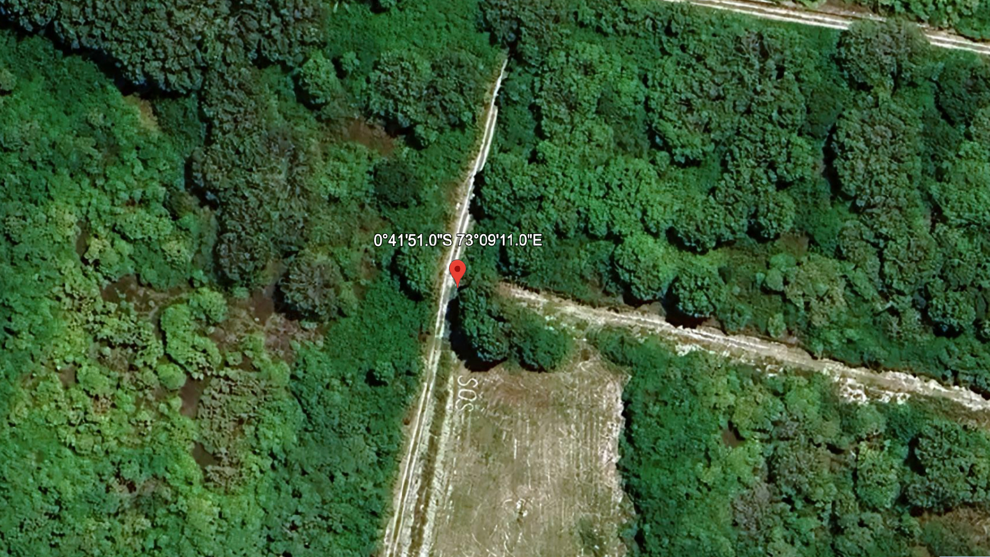 Google Earth SOS message easter egg