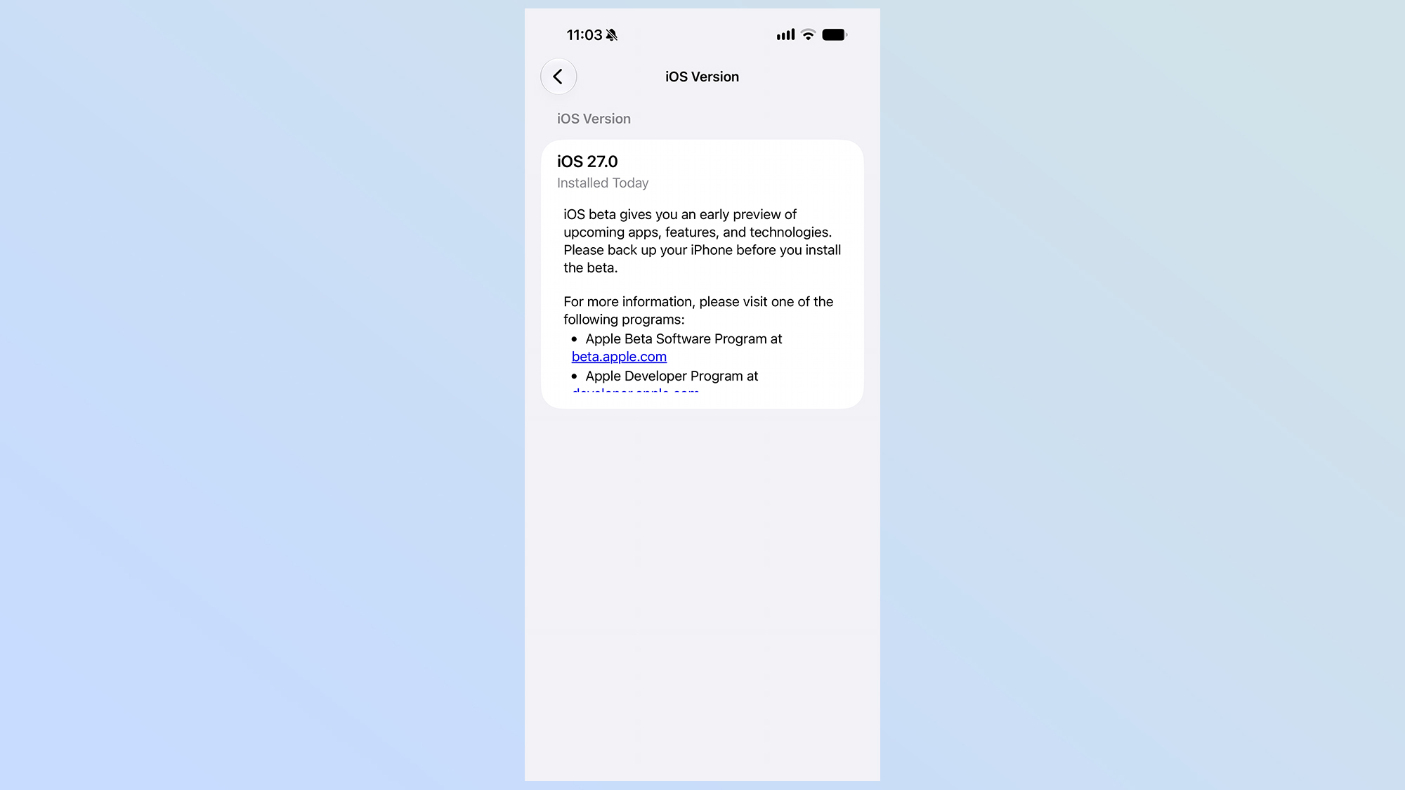 ios 27 beta 5 screenshots