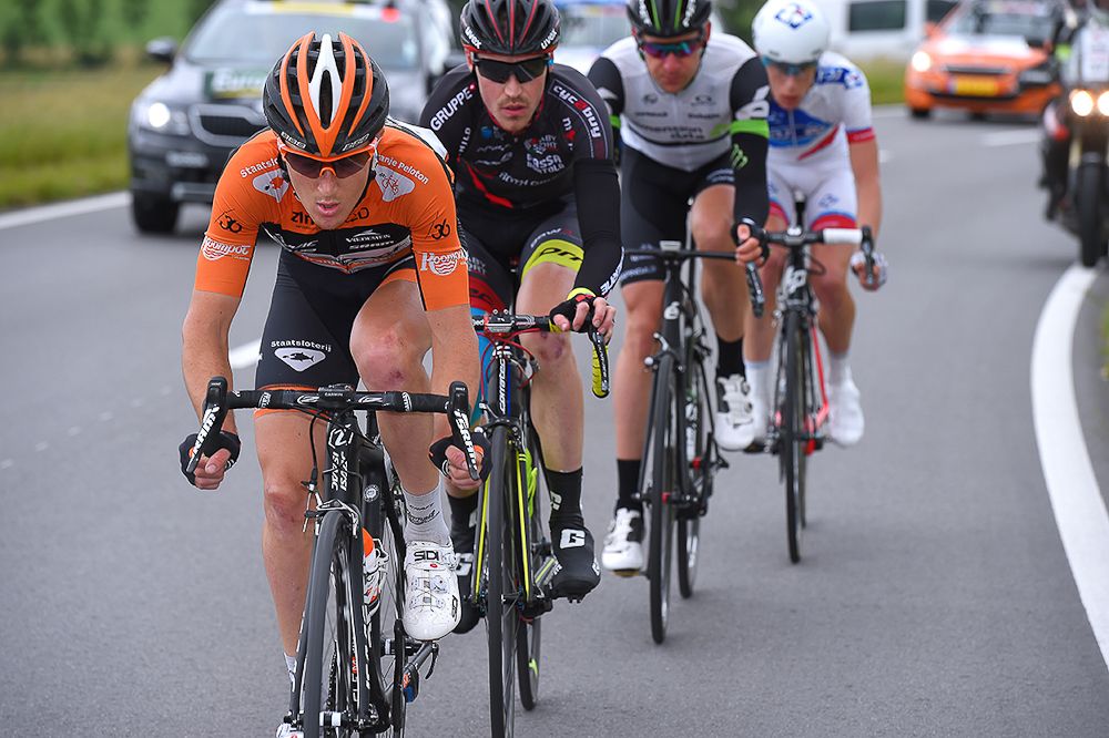 The breakaway in action during stage 4 at the Tour de Suisse