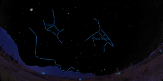 A view of Hydra, Virgo and Ursa Major as seen from Los Angeles near 10 p.m. local time on June 11, 2022.