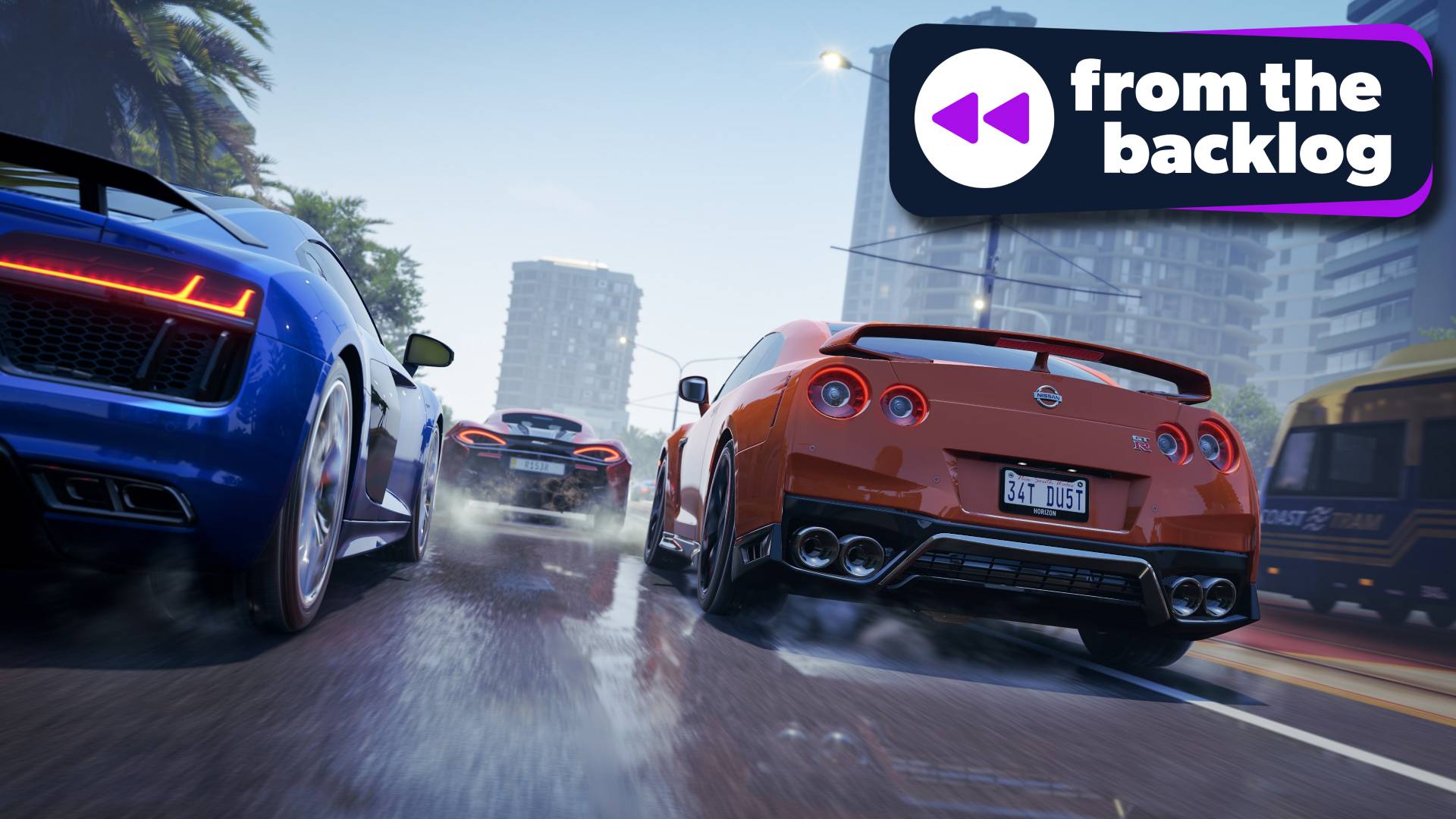 TechRadar From the backlog branding on a Forza Horizon 3 screenshot that shows cars in an Australian city street.