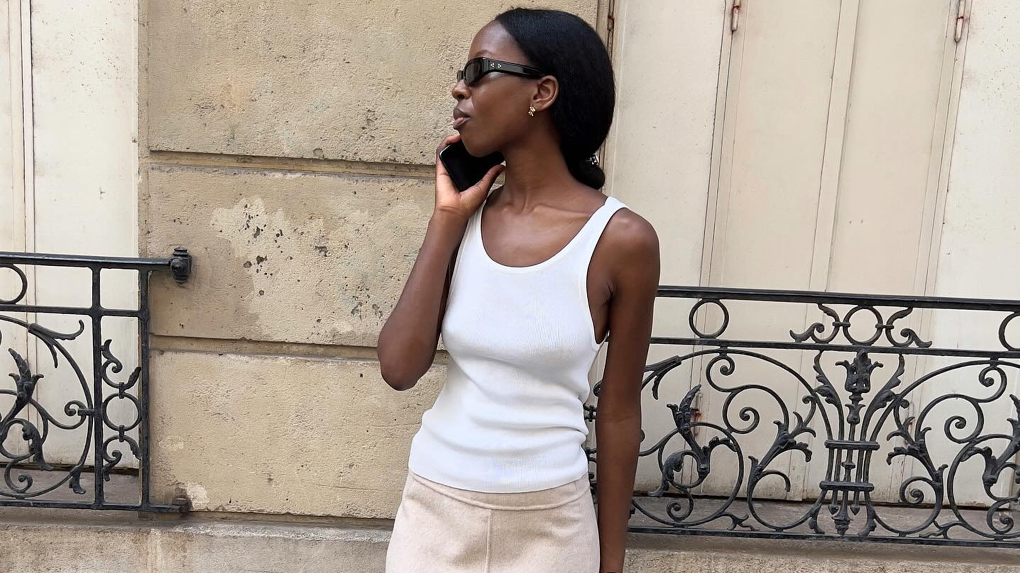 Sylvie Mus wearing elevated basics.