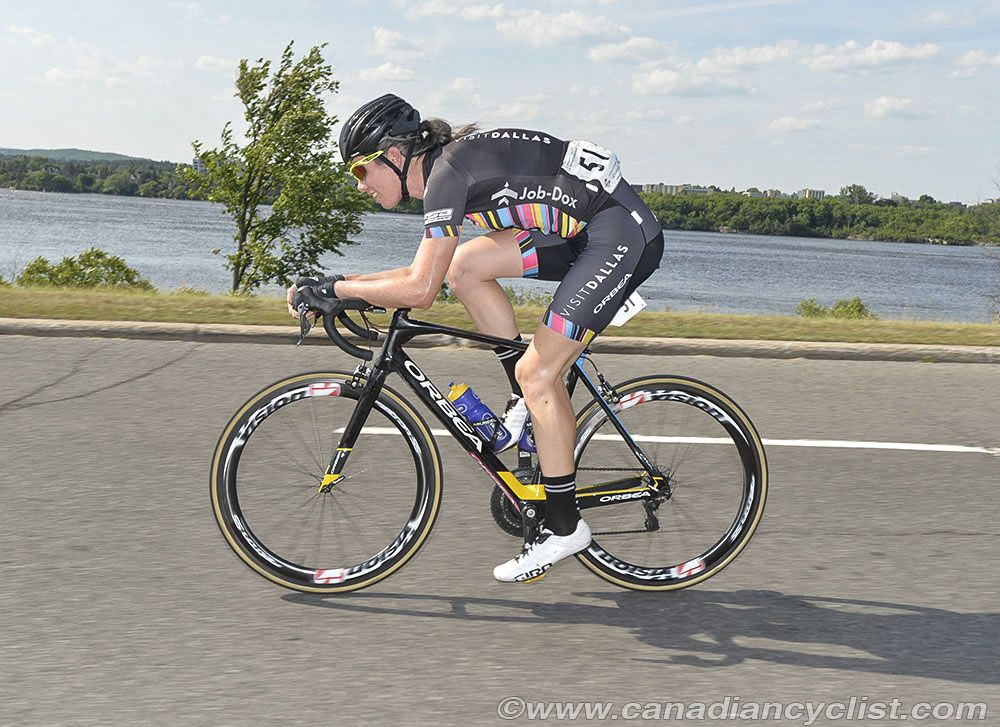 Jamie Gilgen (Visit Dallas DNA) started the break on the first lap
