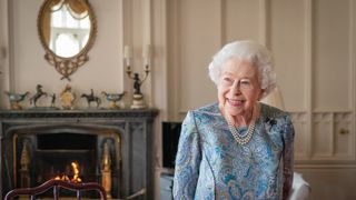 Queen Elizabeth II attends an audience with the President of Switzerland at Windsor Castle