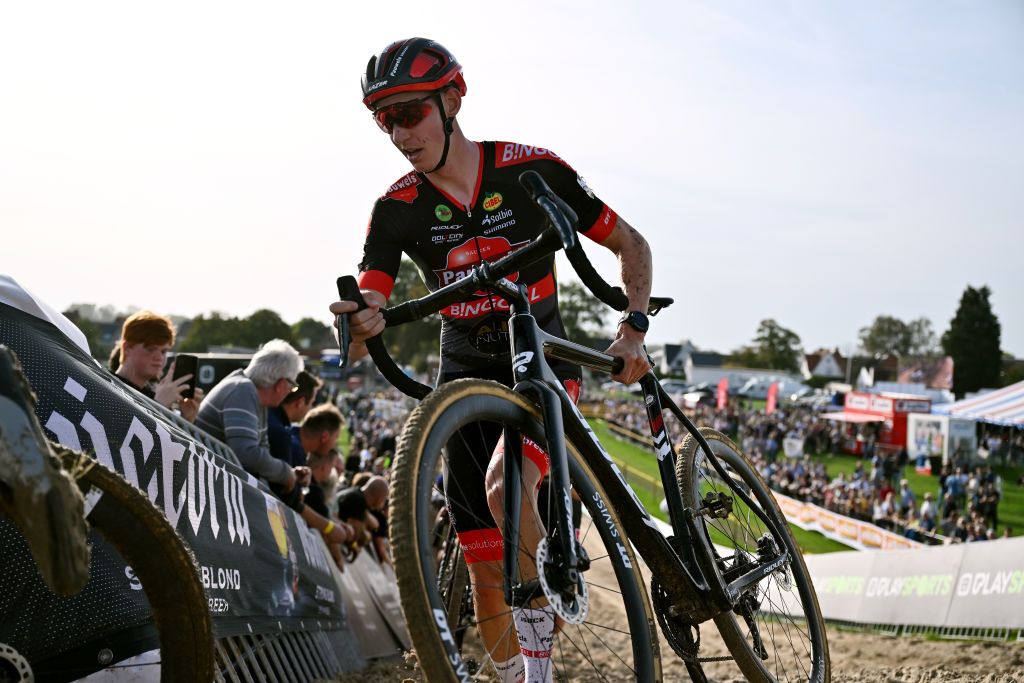 RUDDERVOORDE BELGIUM OCTOBER 29 Michael Vanthourenhout of Belgium and Team Pauwels Sauzen Bingoal competes during the 36th Superprestige Ruddervoorde 2022 Mens Elite SPRuddervoorde Superprestige2023 Cyclocross on October 29 2022 in Ruddervoorde Belgium Photo by Luc ClaessenGetty Images