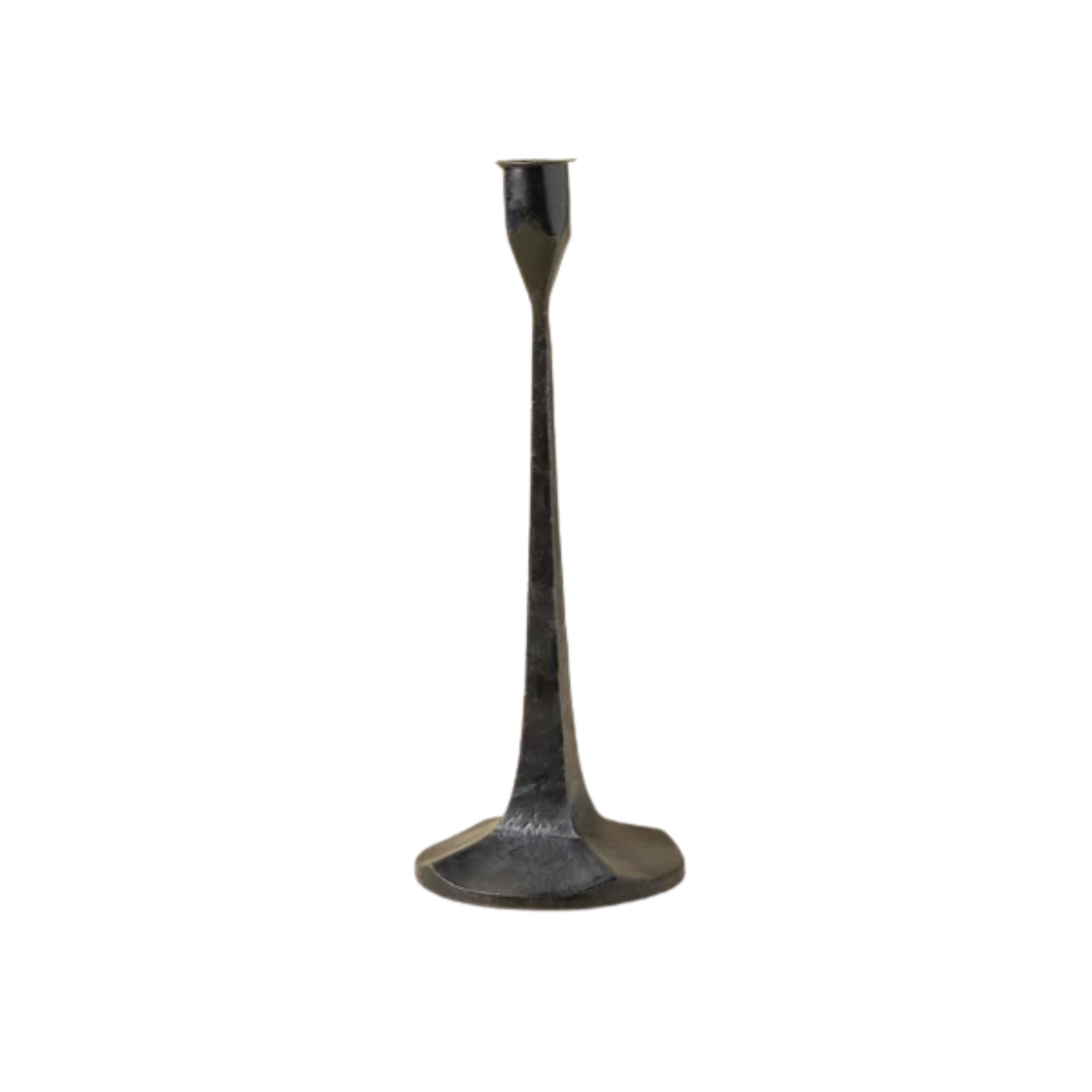 a black candle holder