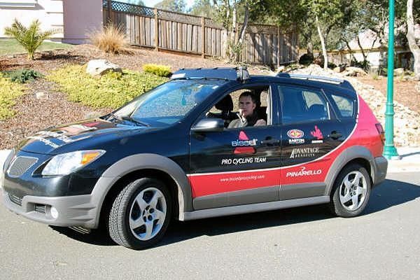 The Bissell team car for 2008 that is supposed to guide the riders to victory.