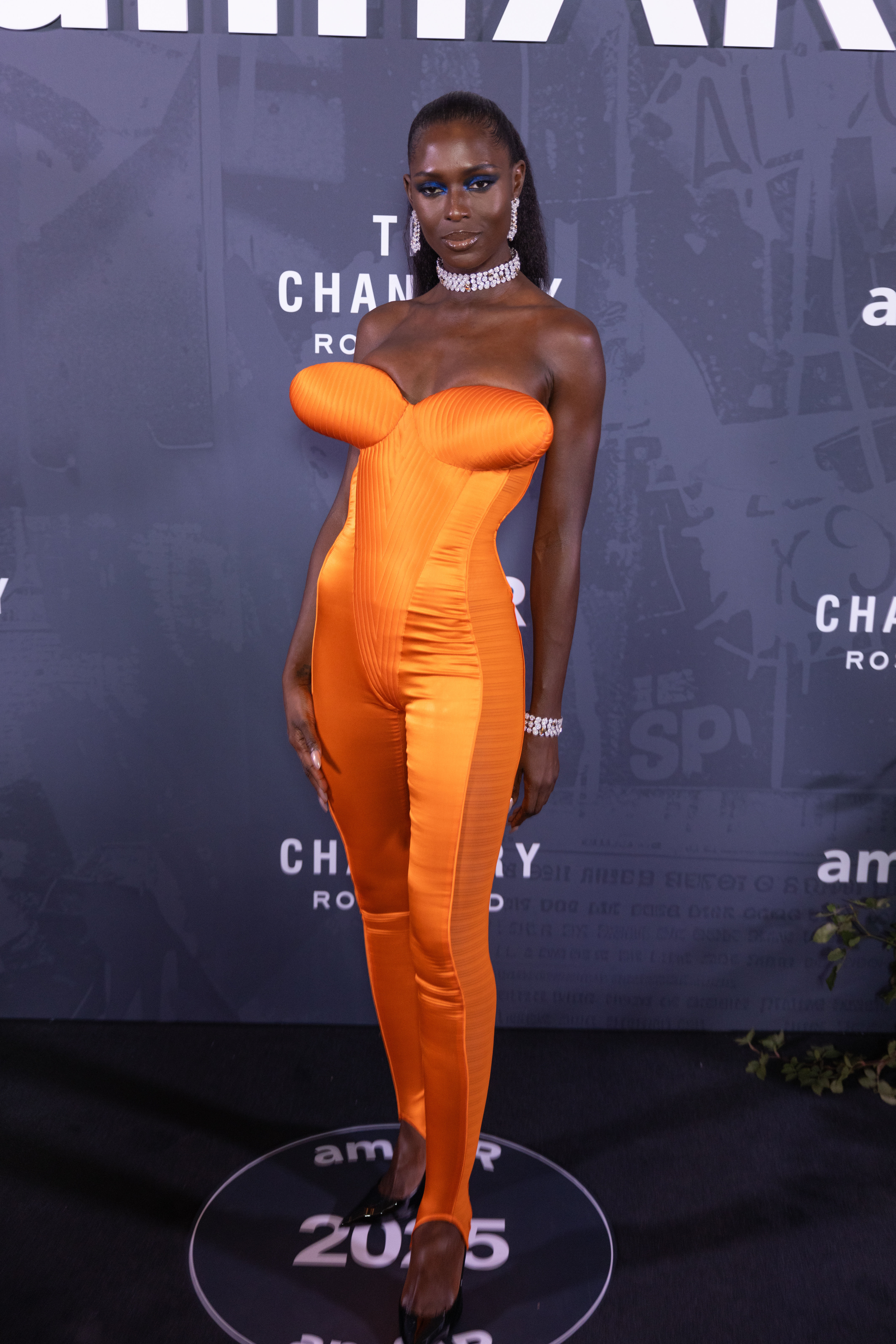 Jodie Turner Smith wearing a Jean Paul Gaultier jumpsuit