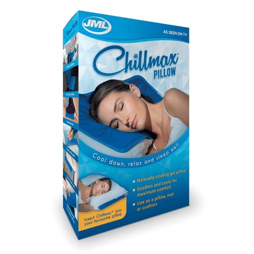 Jml Chillmax Cooling Pillow - Absorbs Body Heat, Multi-Use Cooling Pad, Light &amp;amp; Foldable - No Water Needed, Fridge Enhanced Cool Sensation - Ideal as Pillow, Seat Cushion, Laptop Mat
