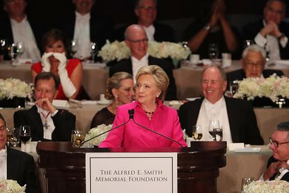 Hillary Clinton at the Al Smith Dinner.