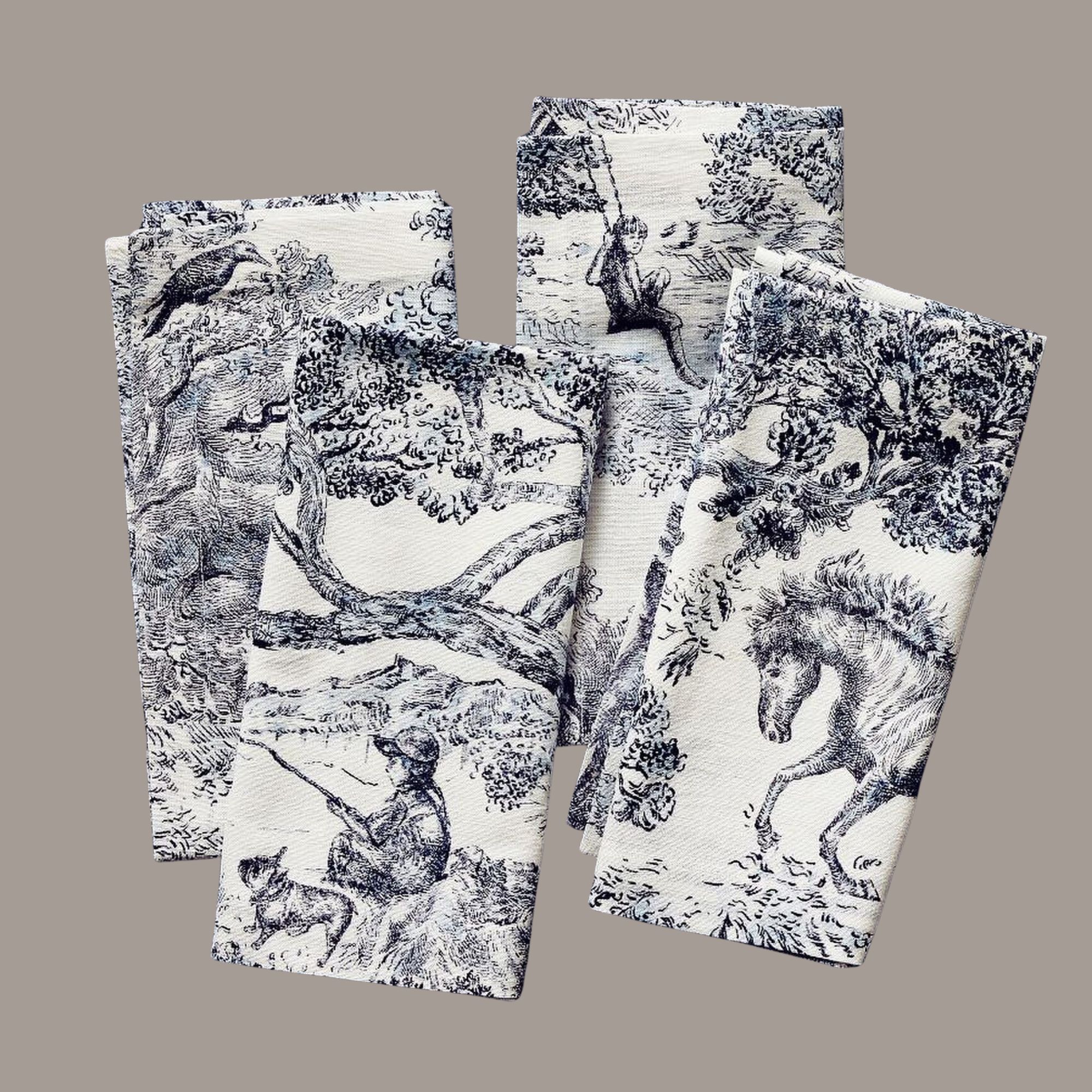 Pottery Barn, Brandon Maxwell Groveland Toile Napkins, Set of 4