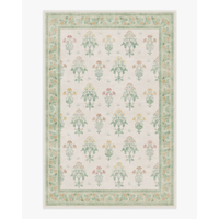 Morris & Co. Meadow Sweet Ivory & Green Rug (6x9) | Was $419 now $335.20 at Ruggable