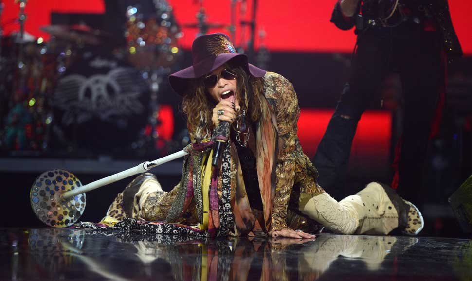 Steven Tyler onstage during the 2012 iHeartRadio Music Festival at the MGM Grand Garden Arena on September 22, 2012 in Las Vegas, Nevada