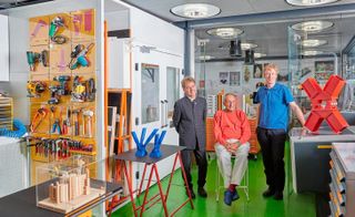Architects Graham Stirk, Richard Rogers and Ivan Harbour in their offices