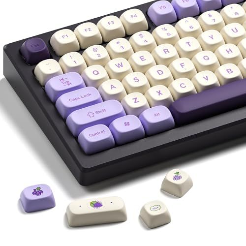 Moa Profile Purple Grape Keycaps | PBT Dye-Sub